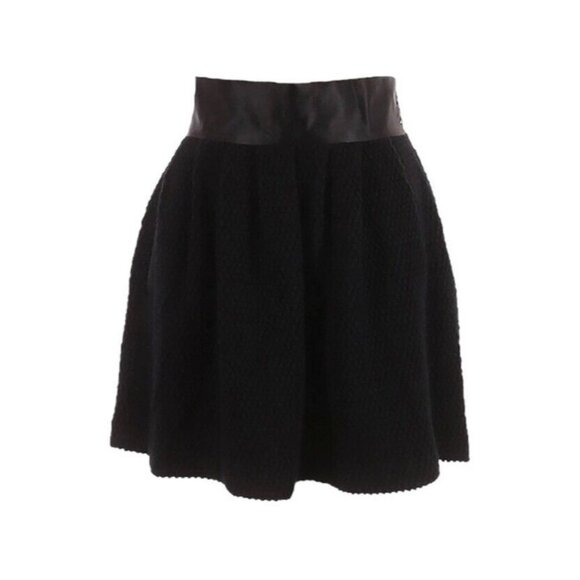 Thread Social Black Wool Mini Skirt Size 6 - Picture 1 of 9